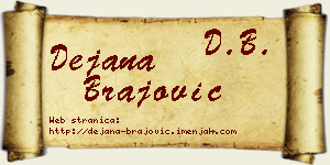Dejana Brajović vizit kartica